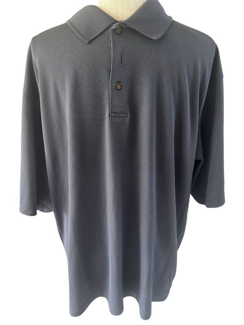 Pebble Beach Mens Navy Blue Polyester Golf Top Performance Polo Shirt XL